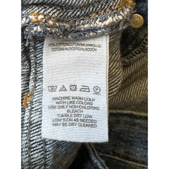 Free People We Free Jesse Carpenter Cutoff Jean Shorts Button Denim Frayed Sz 28 - Picture 3 of 8